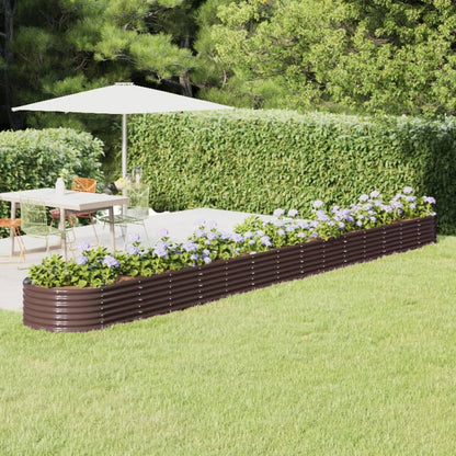 Letto Giardino Acciaio Zincato 620x80x36cm Marrone | homemem39