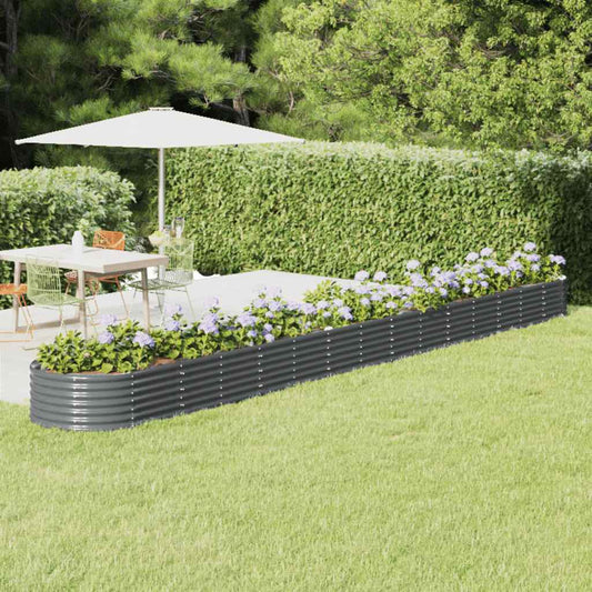 Letto da Giardino in Acciaio Zincato 620x80x36 cm Antracite | homemem39