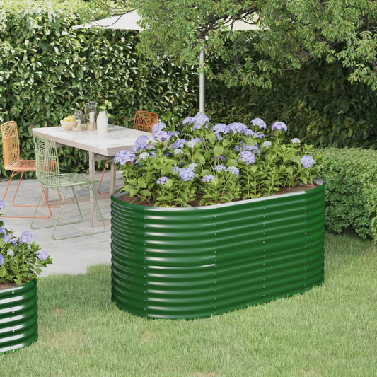 Letto Giardino Acciaio Zincato 152x80x68 cm Verde | homemem39