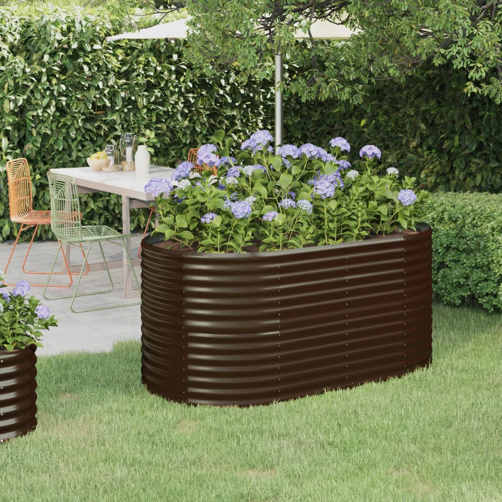 Letto Giardino Acciaio Zincato 152x80x68cm Marrone