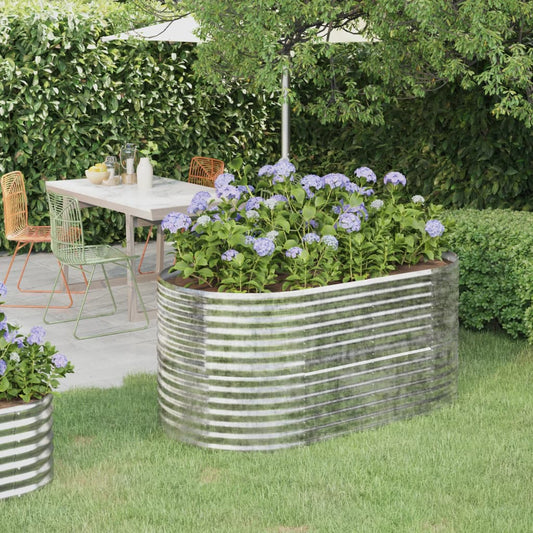 Letto Giardino Acciaio Zincato 152x80x68cm Argento - homemem39