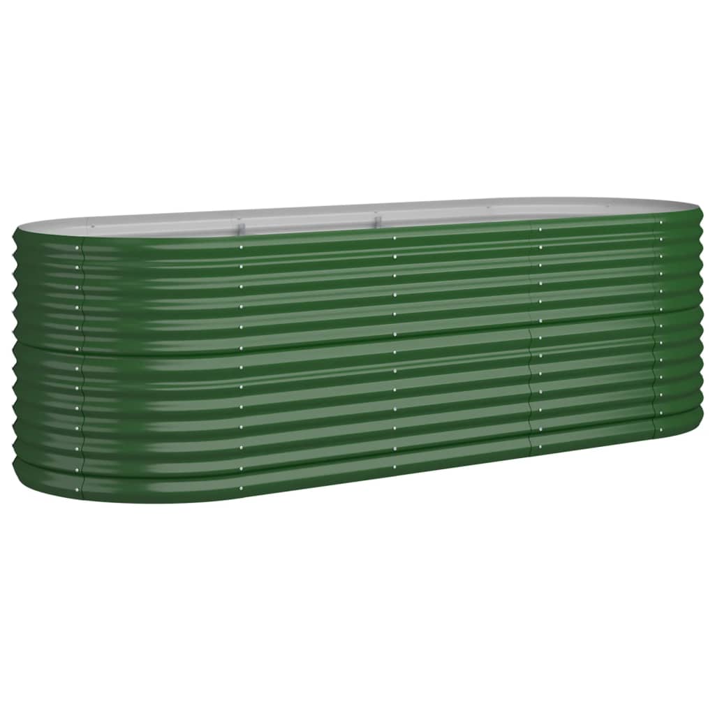 Letto Giardino Acciaio Zincato 224x80x68 cm Verde - homemem39