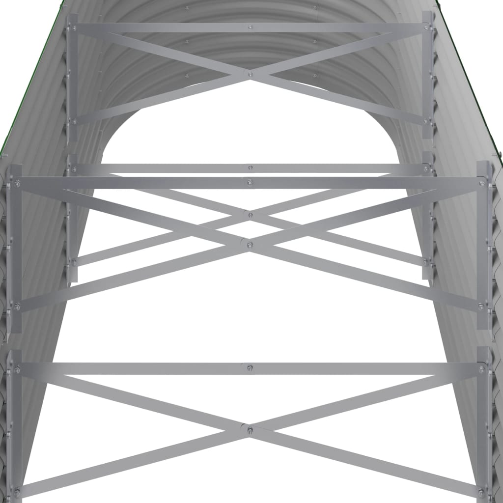 Letto Giardino Acciaio Zincato 224x80x68 cm Verde - homemem39