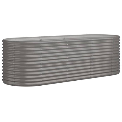 Letto Giardino Acciaio Verniciato a Polvere 224x80x68 cm Grigio - homemem39