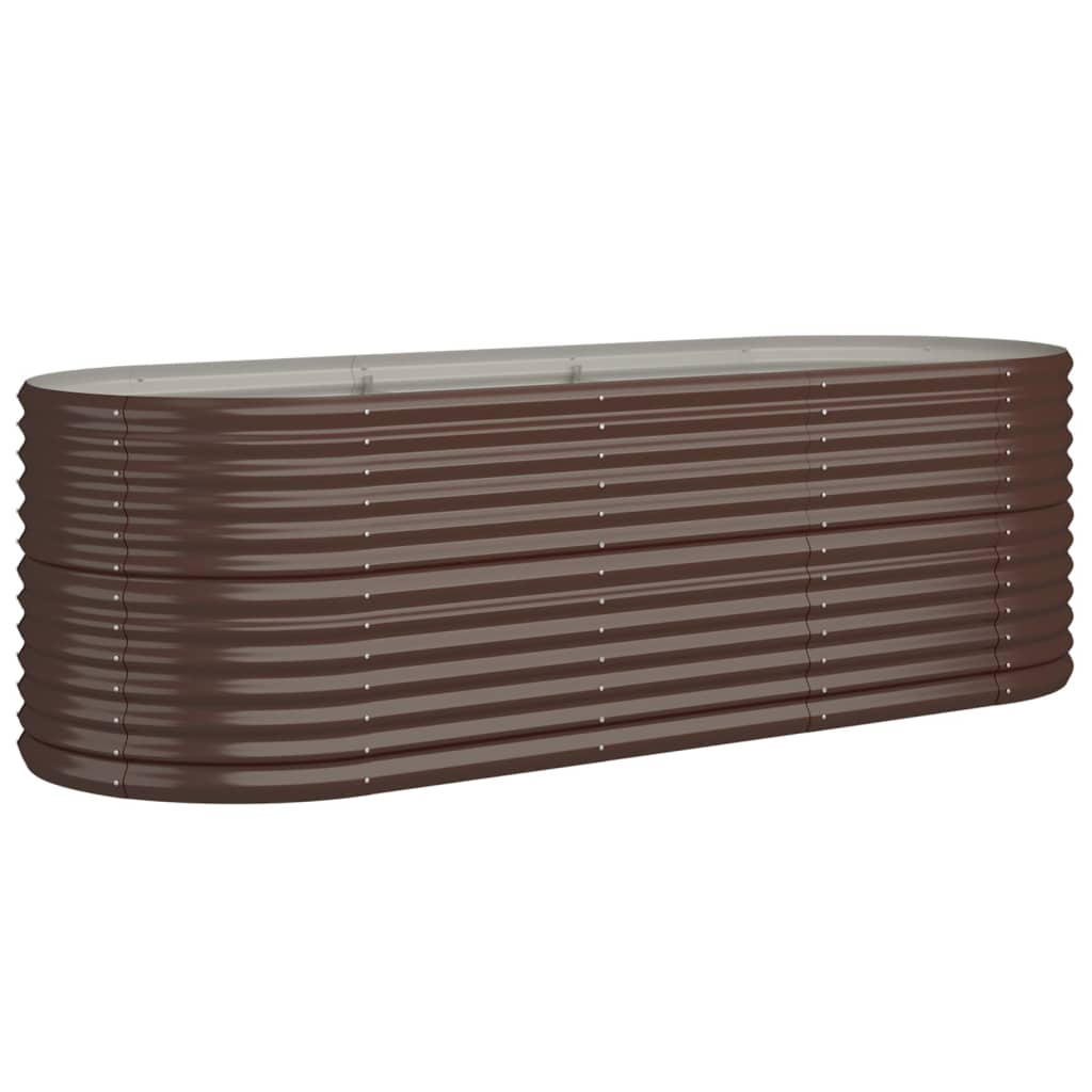Letto Giardino Acciaio Zincato 224x80x68cm Marrone | homemem39