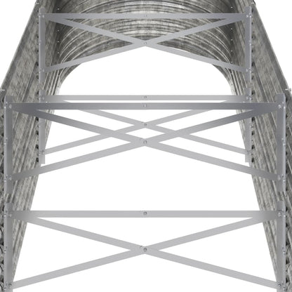 Letto Giardino Acciaio Zincato 224x80x68cm Argento - homemem39