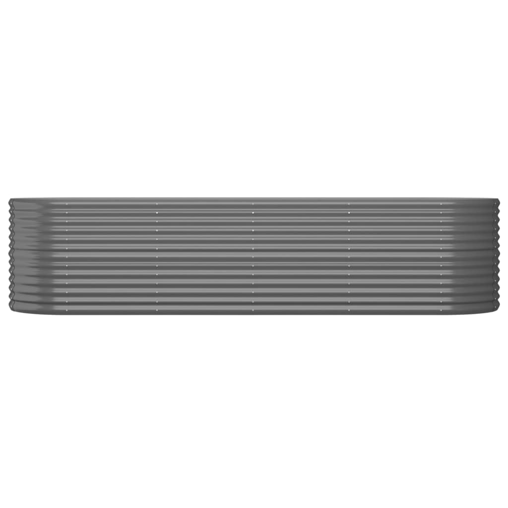 Letto Giardino Acciaio Zincato 296x80x68 cm Grigio | homemem39