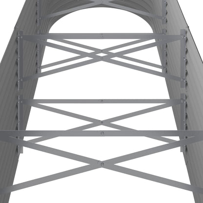 Letto Giardino Acciaio Zincato 296x80x68 cm Grigio - homemem39