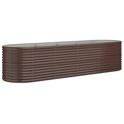 Letto Giardino Acciaio Zincato 296x80x68cm Marrone - homemem39