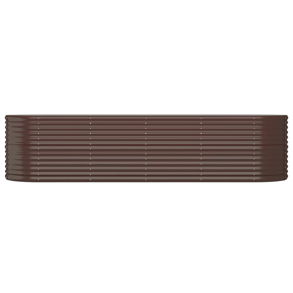 Letto Giardino Acciaio Zincato 296x80x68cm Marrone - homemem39