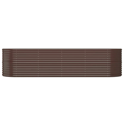 Letto Giardino Acciaio Zincato 296x80x68cm Marrone - homemem39