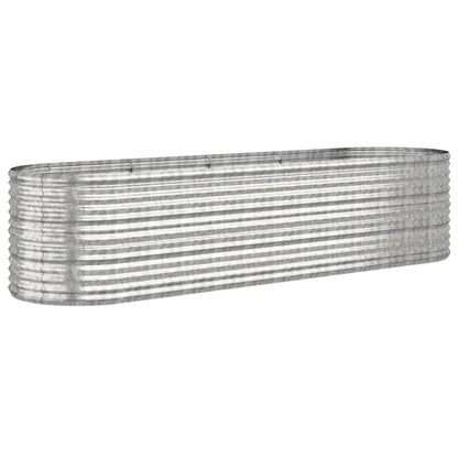 Letto Giardino Acciaio Zincato 296x80x68cm Argento - homemem39