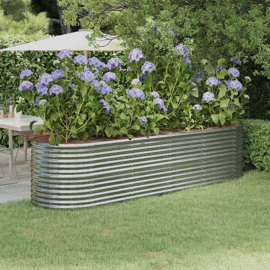 Letto Giardino Acciaio Zincato 296x80x68cm Argento - homemem39