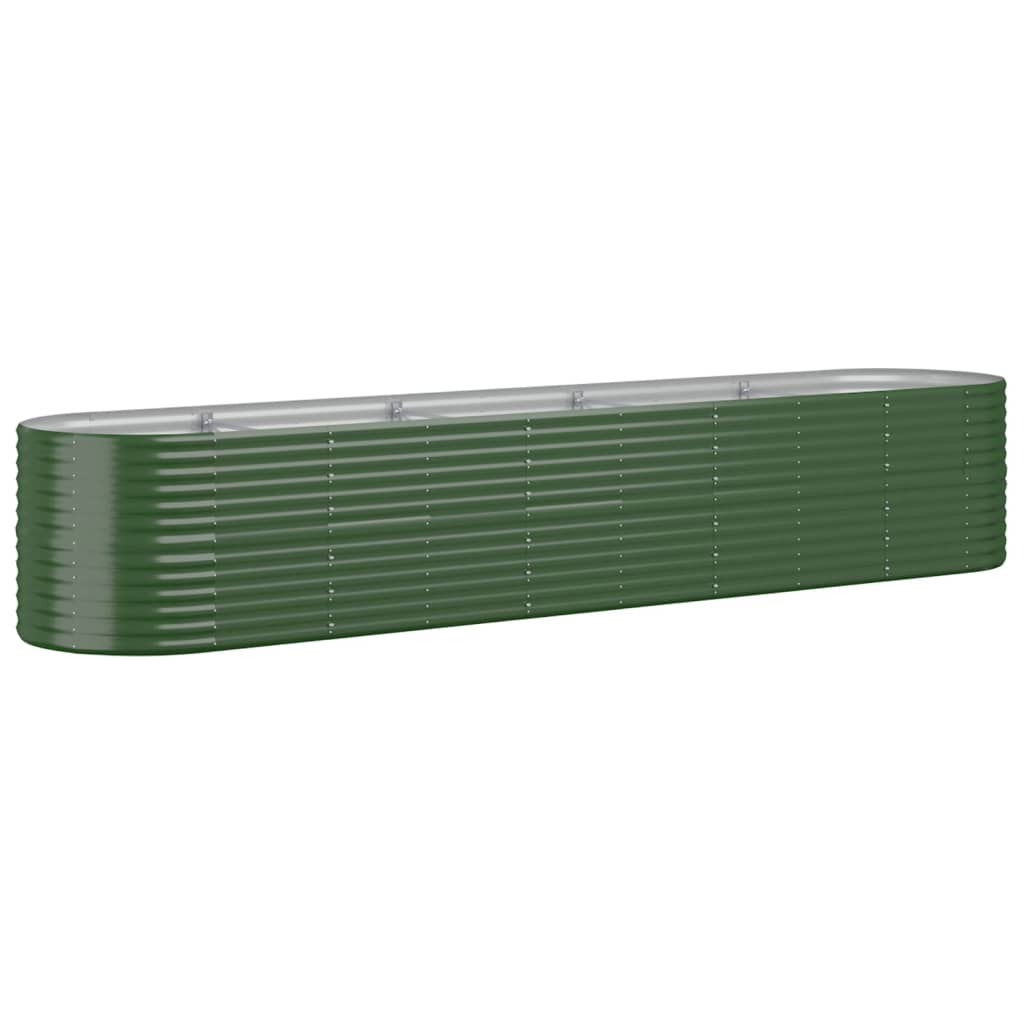 Letto Giardino Acciaio Zincato 368x80x68 cm Verde - homemem39