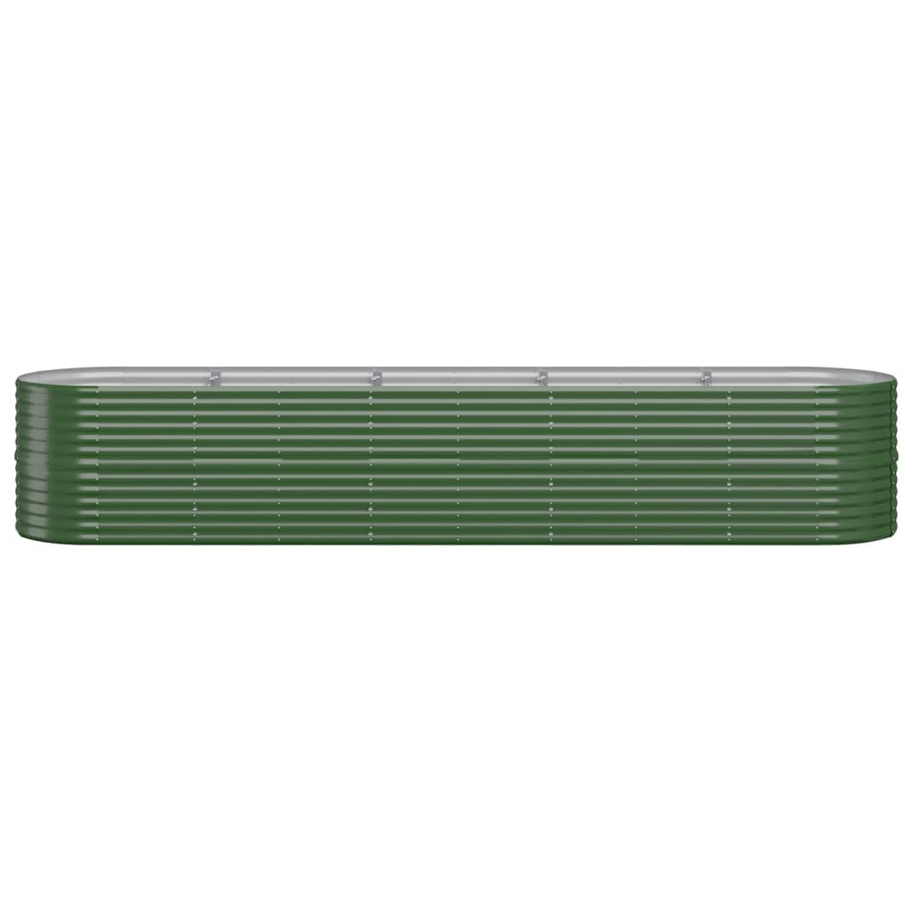 Letto Giardino Acciaio Zincato 368x80x68 cm Verde - homemem39