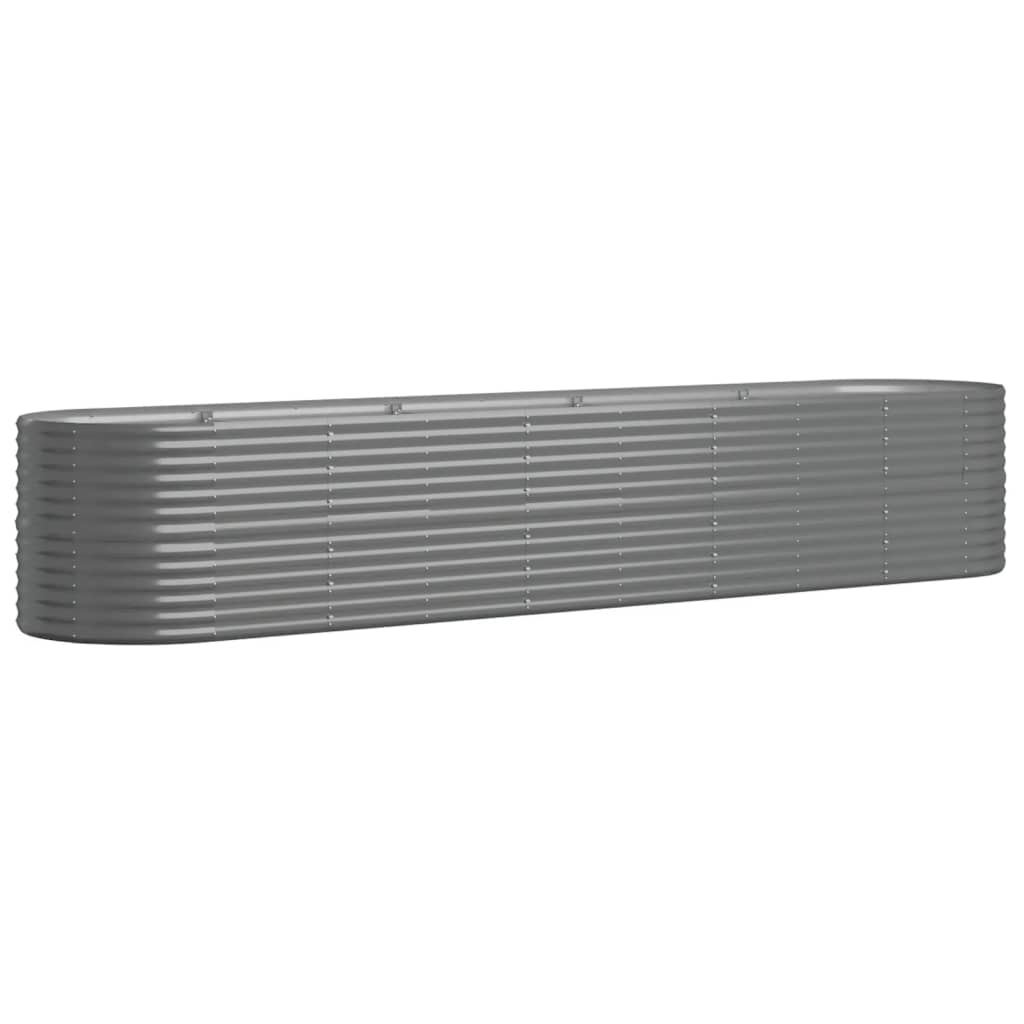 Letto Giardino Acciaio Zincato 368x80x68 cm Grigio - homemem39
