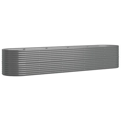 Letto Giardino Acciaio Zincato 368x80x68 cm Grigio - homemem39