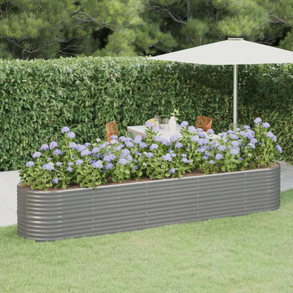 Letto Giardino Acciaio Zincato 368x80x68 cm Grigio - homemem39
