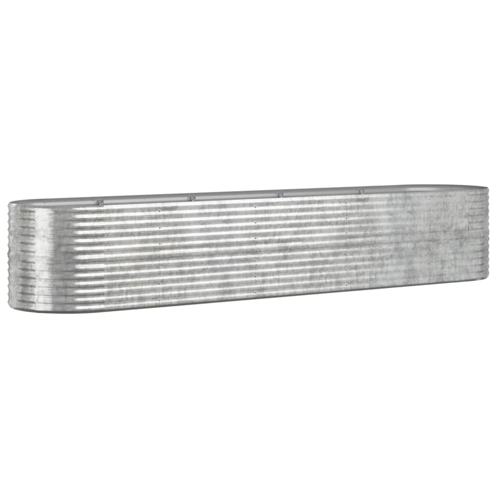 Letto Giardino Acciaio Zincato 368x80x68cm Argento - homemem39