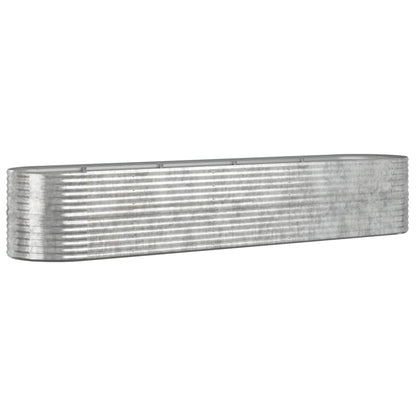 Letto Giardino Acciaio Zincato 368x80x68cm Argento - homemem39
