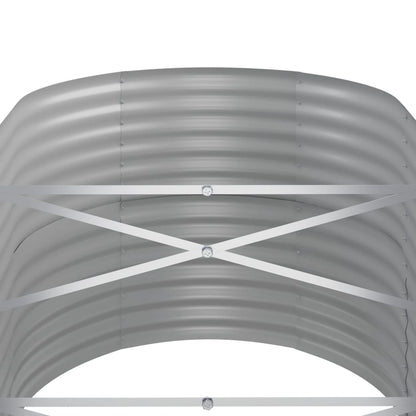 Letto Giardino Acciaio Zincato 368x80x68cm Argento - homemem39