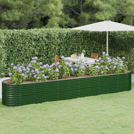 Letto Giardino Acciaio Zincato 440x80x68 cm Verde - homemem39