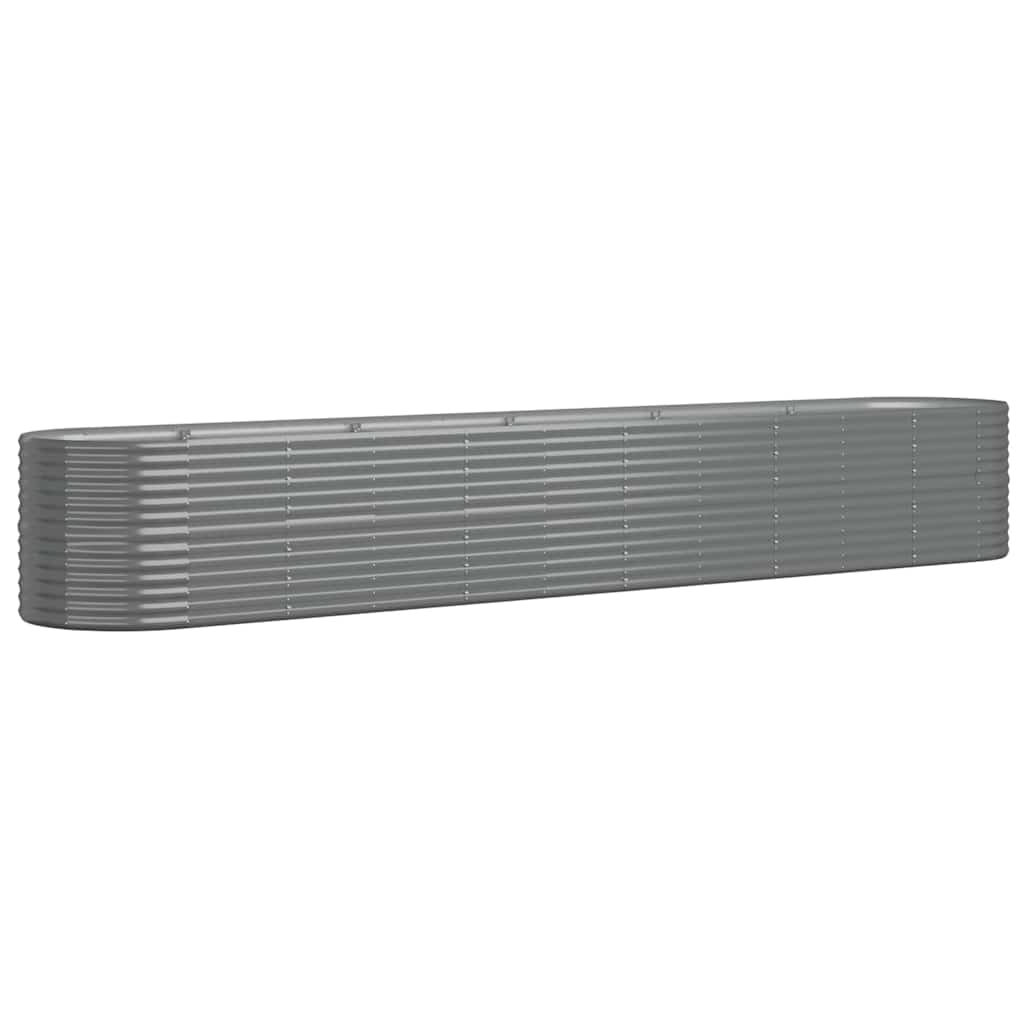 Letto Giardino Acciaio Zincato 440x80x68 cm Grigio | homemem39