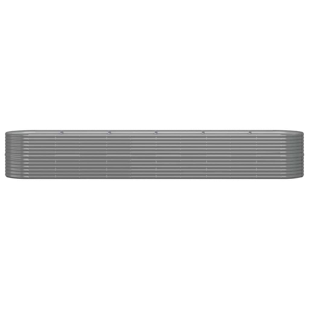 Letto Giardino Acciaio Zincato 440x80x68 cm Grigio | homemem39
