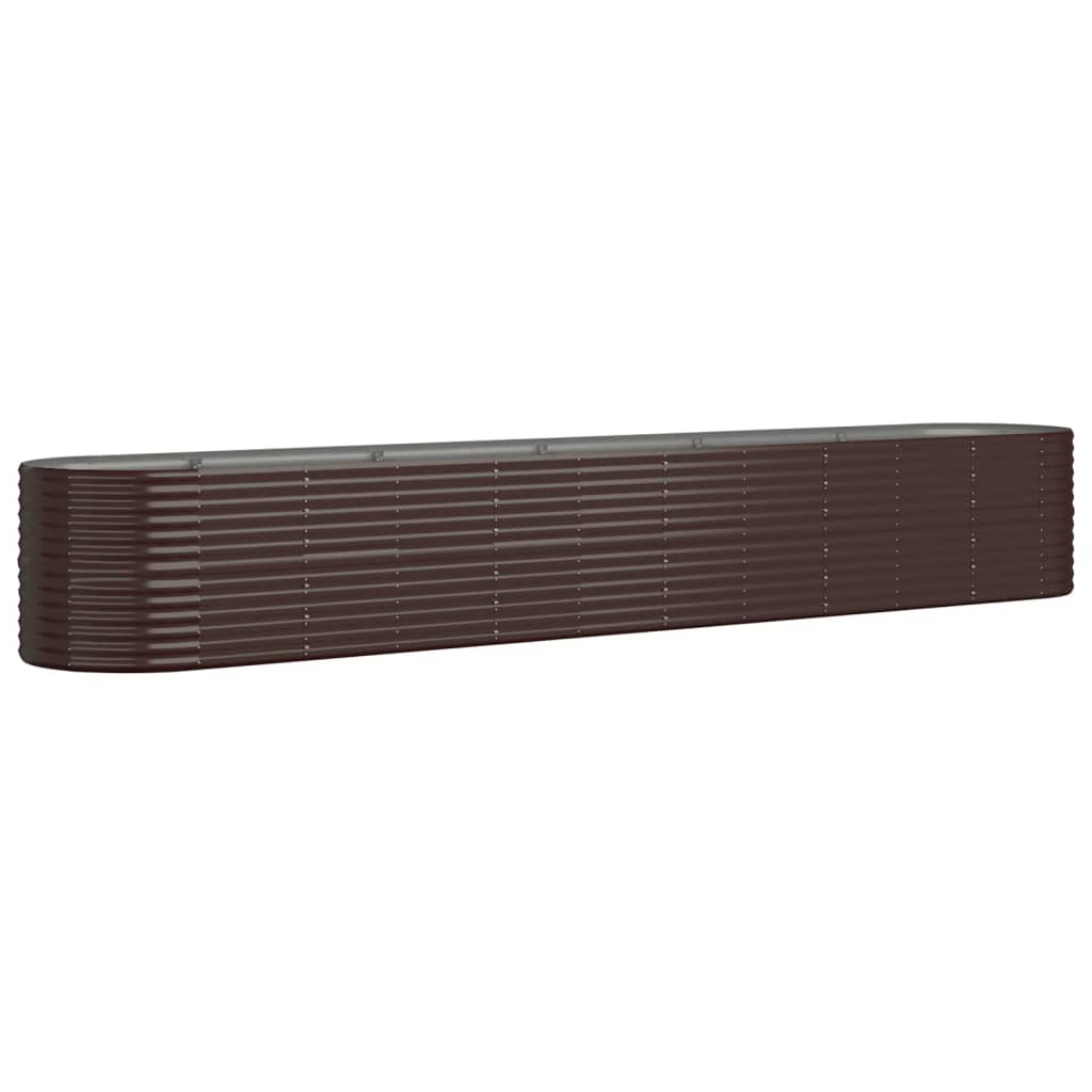 Letto Giardino Acciaio Zincato 440x80x68cm Marrone | homemem39