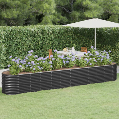 Letto da Giardino in Acciaio Zincato 440x80x68 cm Antracite - homemem39