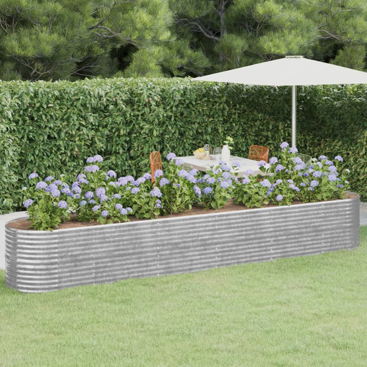 Letto Giardino Acciaio Zincato 440x80x68cm Argento - homemem39