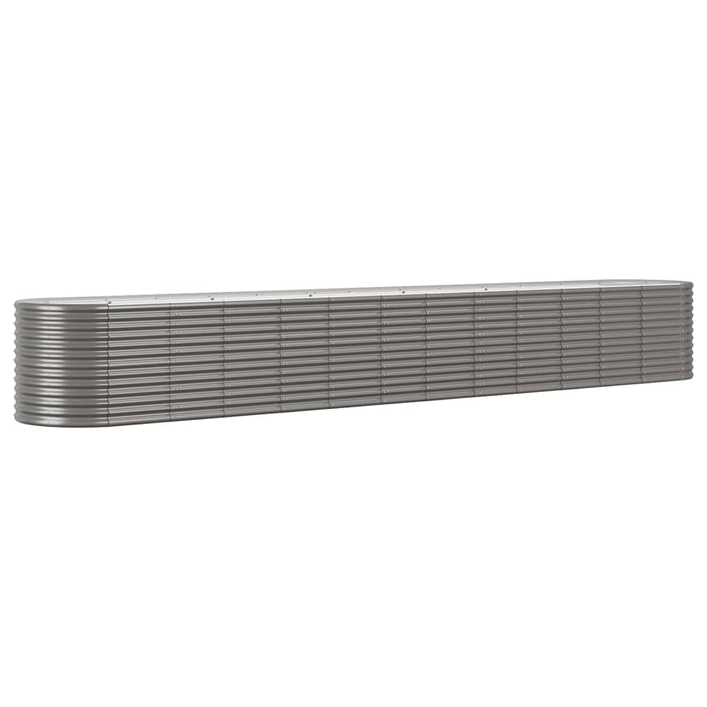 Letto Giardino Acciaio Verniciato a Polvere 512x80x68 cm Grigio | homemem39