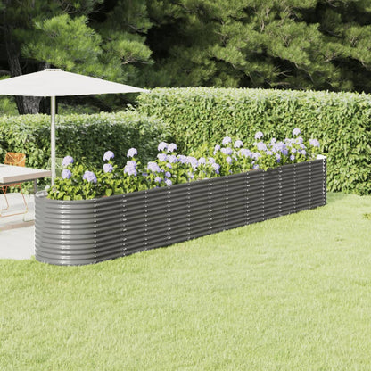 Letto Giardino Acciaio Verniciato a Polvere 512x80x68 cm Grigio | homemem39