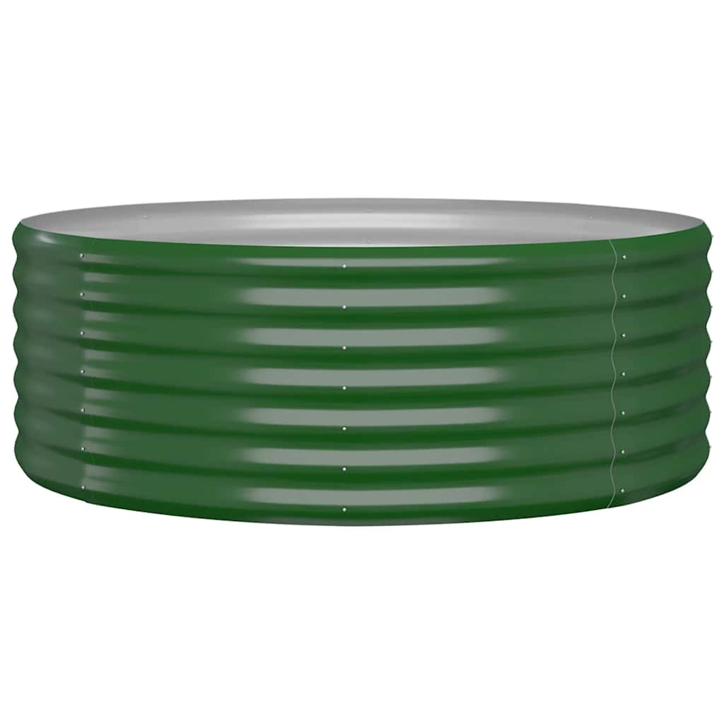 Letto Giardino Acciaio Verniciato a Polvere 100x100x36 cm Verde - homemem39