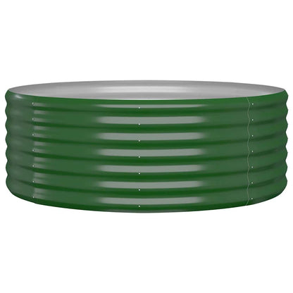 Letto Giardino Acciaio Verniciato a Polvere 100x100x36 cm Verde - homemem39