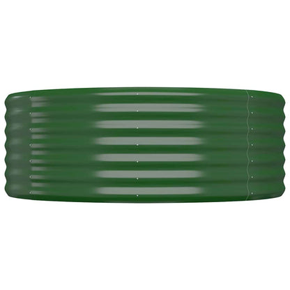 Letto Giardino Acciaio Verniciato a Polvere 100x100x36 cm Verde - homemem39