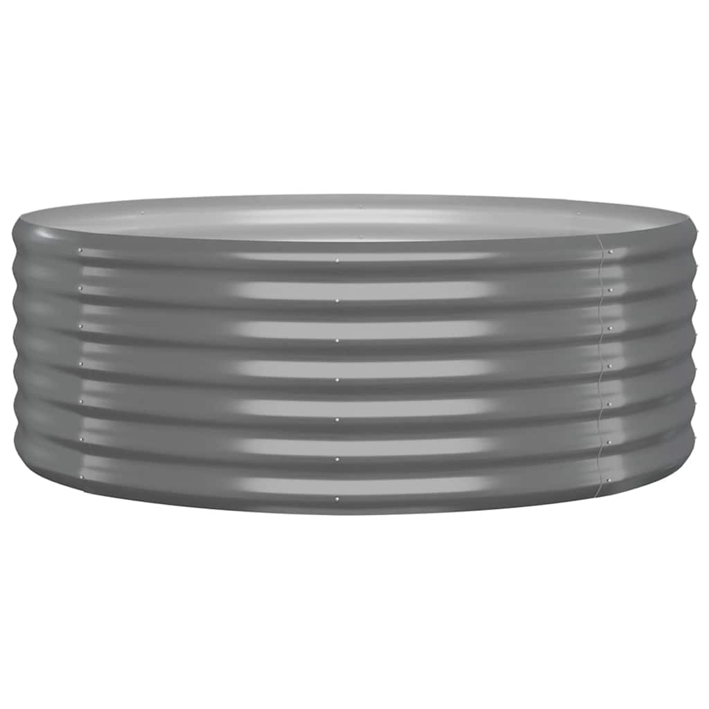 Letto Giardino Acciaio Verniciato a Polvere 100x100x36cm Grigio - homemem39