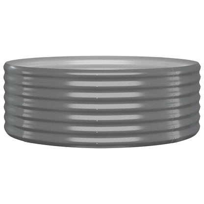 Letto Giardino Acciaio Verniciato a Polvere 100x100x36cm Grigio - homemem39