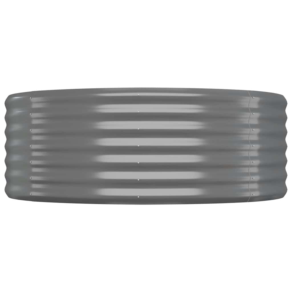 Letto Giardino Acciaio Zincato 100x100x36cm Grigio | homemem39