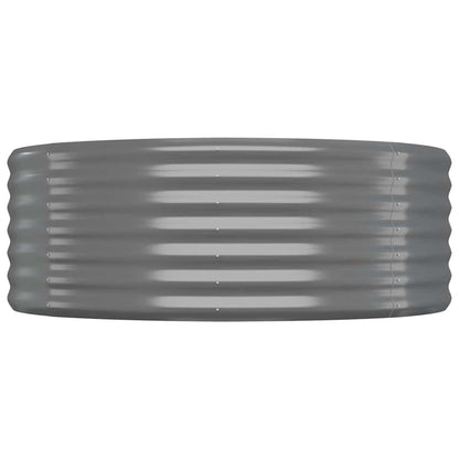 Letto Giardino Acciaio Verniciato a Polvere 100x100x36cm Grigio - homemem39