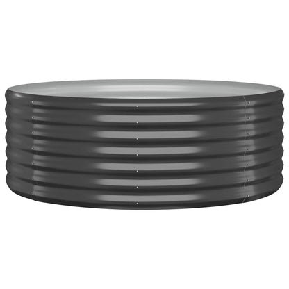 Letto da Giardino in Acciaio a Polvere 100x100x36 cm Antracite - homemem39