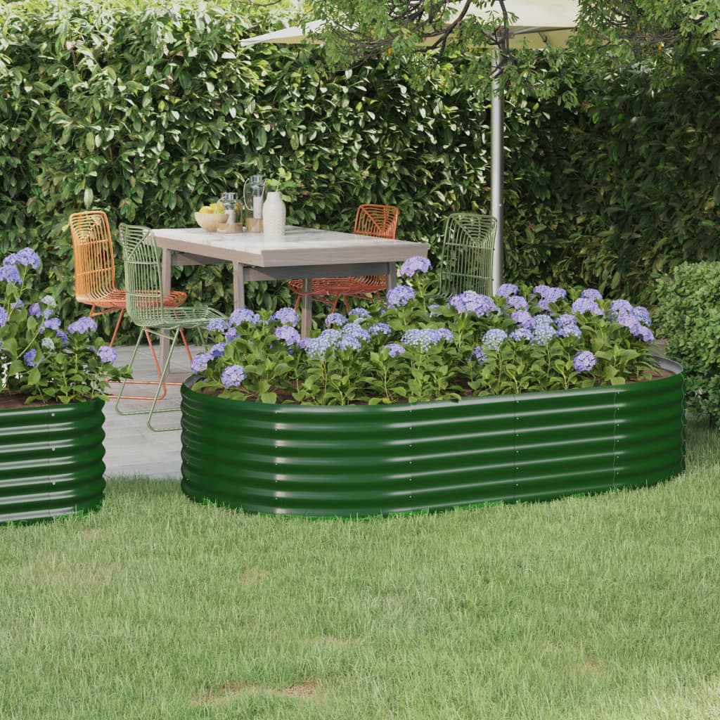 Letto Giardino Acciaio Verniciato a Polvere 175x100x36 cm Verde - homemem39