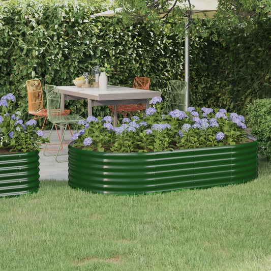 Letto Giardino Acciaio Verniciato a Polvere 175x100x36 cm Verde - homemem39
