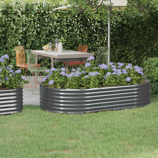 Letto da Giardino in Acciaio Zincato 175x100x36 cm Antracite | homemem39