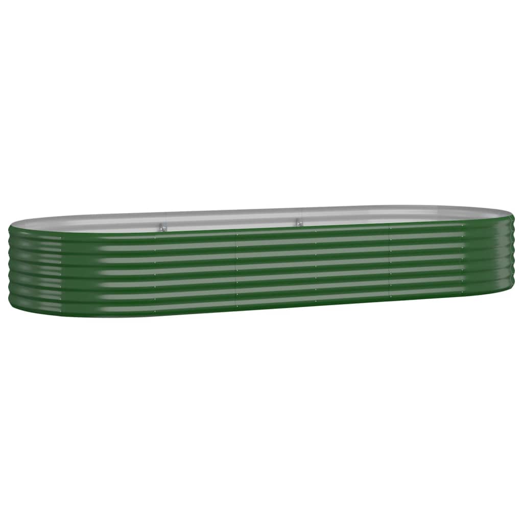 Letto Giardino Acciaio Zincato 249x100x36 cm Verde | homemem39