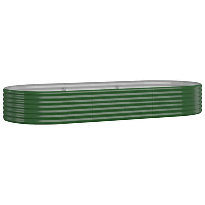 Letto Giardino Acciaio Zincato 249x100x36 cm Verde | homemem39