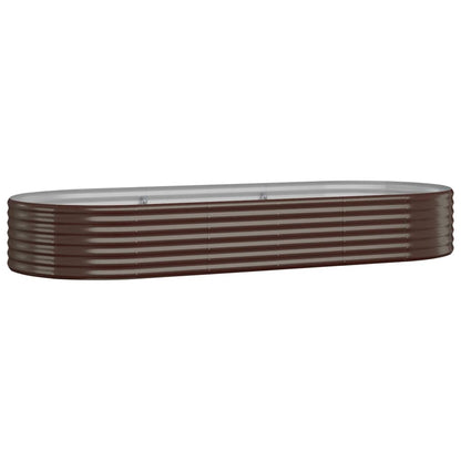 Letto Giardino Acciaio Zincato 249x100x36cm Marrone | homemem39