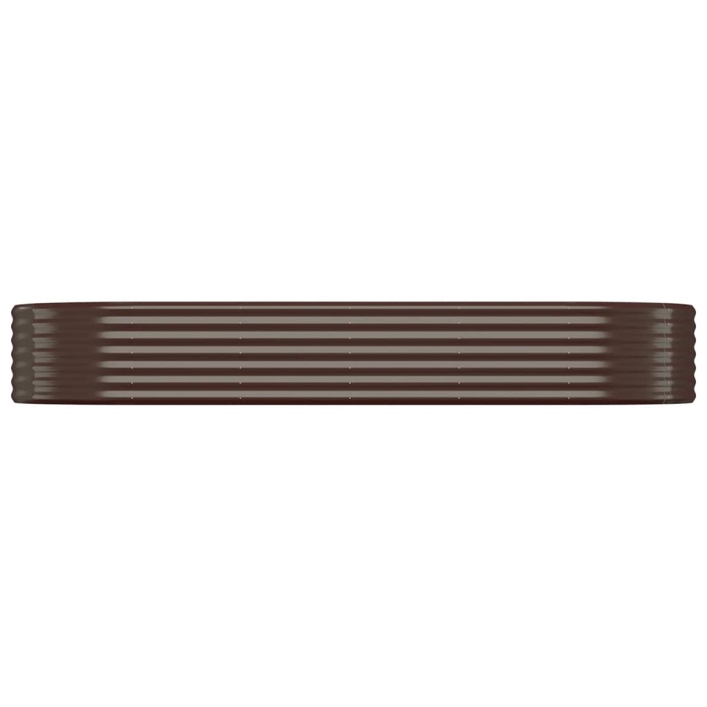 Letto Giardino Acciaio Zincato 249x100x36cm Marrone | homemem39