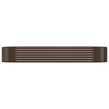 Letto Giardino Acciaio Zincato 249x100x36cm Marrone | homemem39