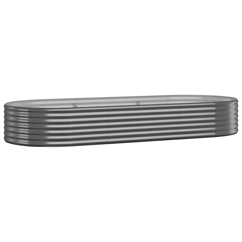 Letto da Giardino in Acciaio Zincato 249x100x36 cm Antracite | homemem39